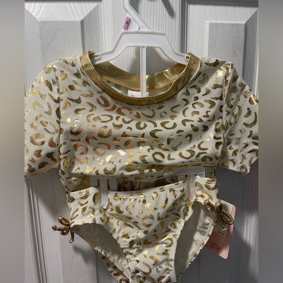 Floatimini Metallic Leopard Print Swimsuit - Picture 1 of 9